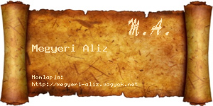 Megyeri Aliz névjegykártya